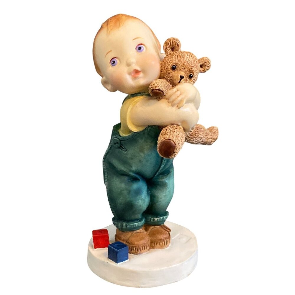 VTG Country Artists Tots 1998  Jeremy Boy Figurine Hug Me Tight Teddy 92005